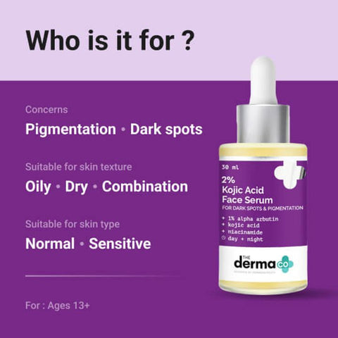 The Derma CO. | 2% Kojic Acid Face Serum with 1% Alpha Arbutin & Niacinamide